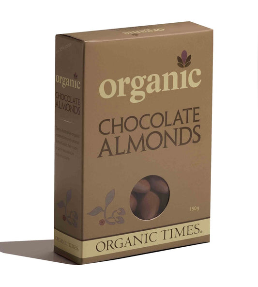 Organic milk chocolate almonds