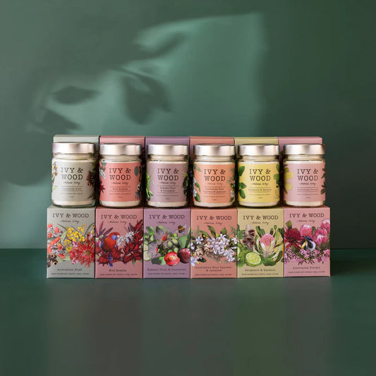 Ivy & Wood The Entire Australiana coconut soy wax candle collection