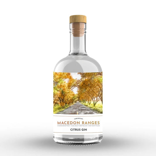 Macedon Ranges Handcrafted, Locally Distilled and Bottled Citrus Gin