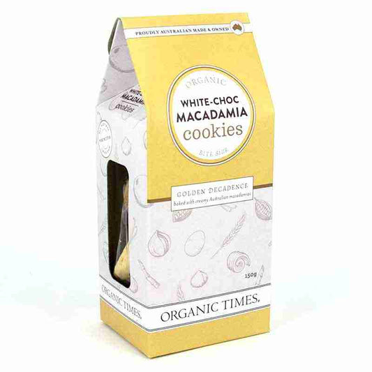 Organic White Choc Macadamia Cookies